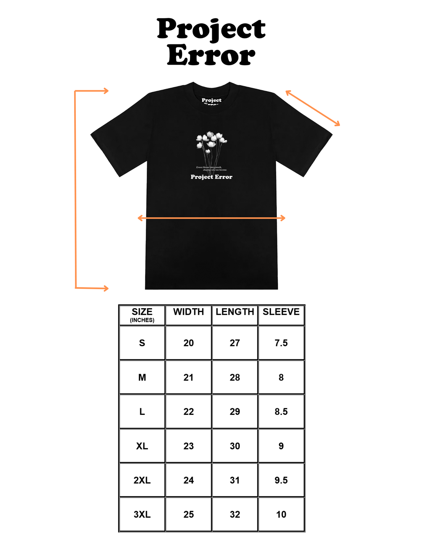 "Bloom" Black Tee