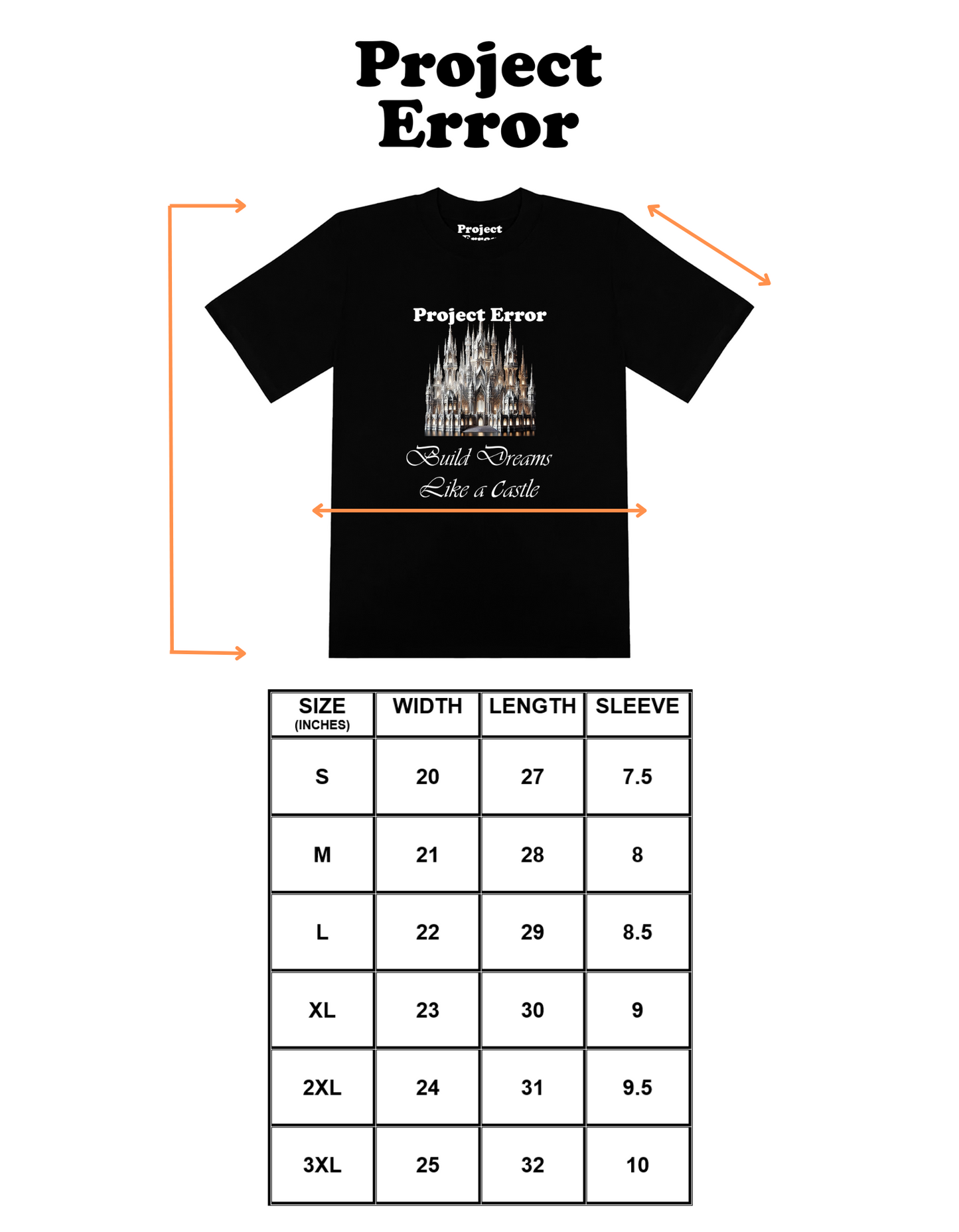 "Castle" Black Tee
