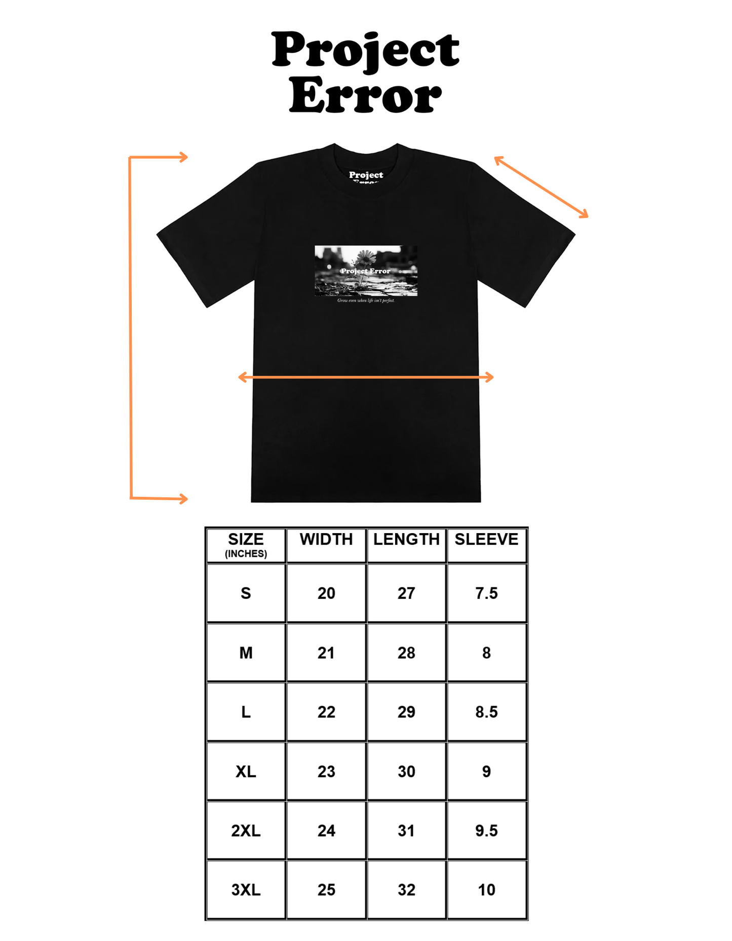 "Grow" Black Tee