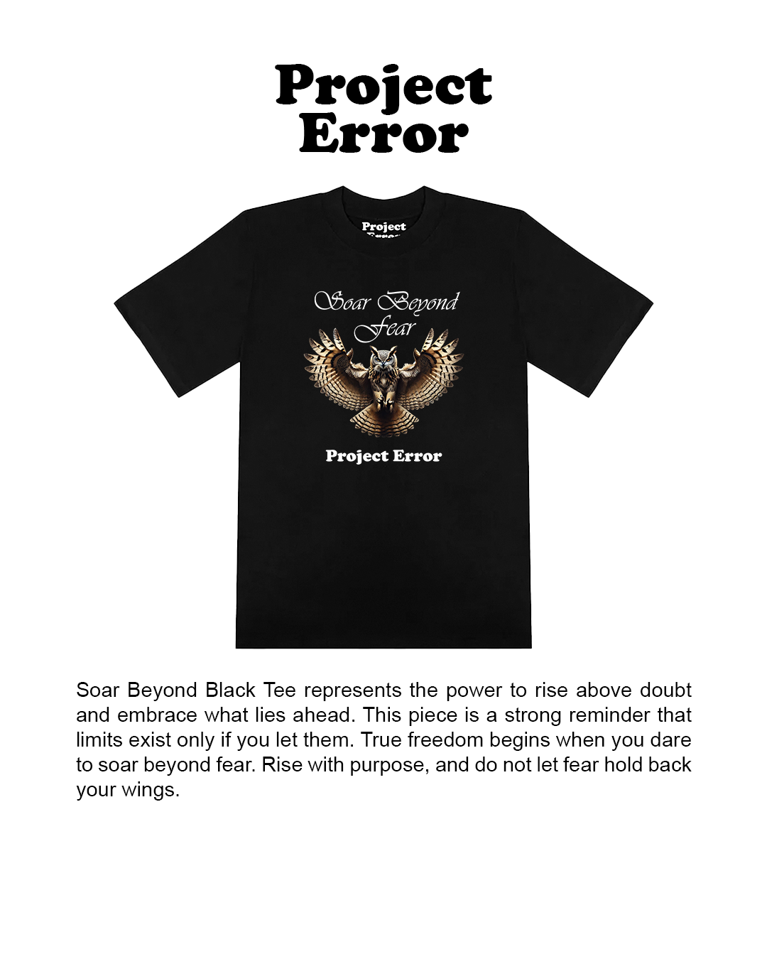"Soar Beyond" Black Tee