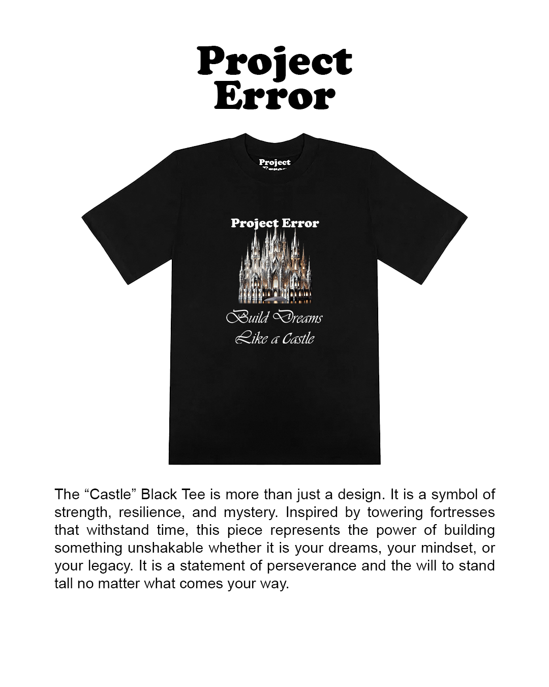"Castle" Black Tee