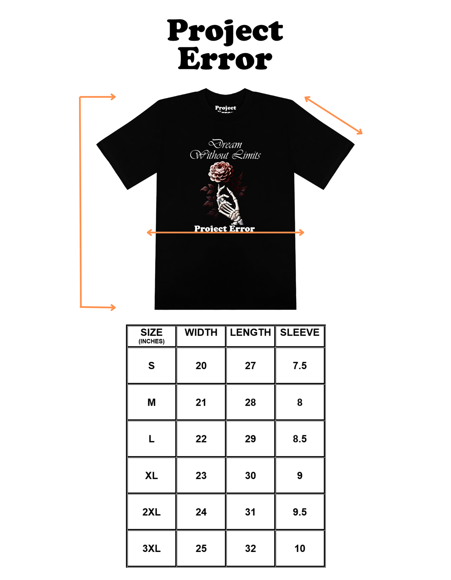 "Dream Without Limits" Black Tee